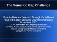 The Semantic Gap Challenge
