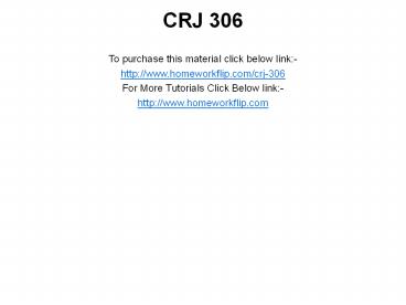 CRJ 306 Complete Class