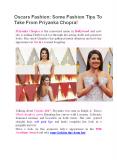 Oscars Fashion: Some Fashion Tips To Take From Priyanka Chopra! PowerPoint PPT Presentation