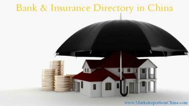Bank & Insurance Directory in China
