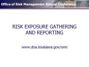 RISK EXPOSURE GATHERING AND REPORTING