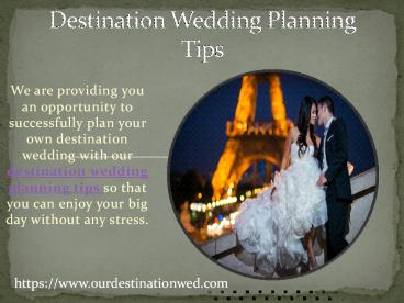 Destination Wedding Planner Online