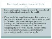Travel And Tourism Courses in Delhi