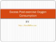 Excess Post-exercise Oxygen Consumption