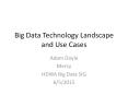 Big Data Technology Landscape and Use Cases PowerPoint PPT Presentation