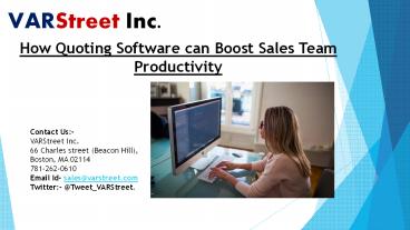 How Quoting Software can Boost Sales Team Productivity