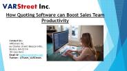 How Quoting Software can Boost Sales Team Productivity