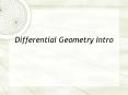 Differential Geometry Intro PowerPoint PPT Presentation