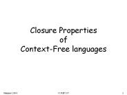 Closure Properties of Context-Free languages