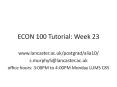 ECON 100 Tutorial: Week 23 PowerPoint PPT Presentation