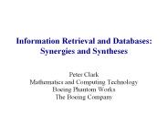 Information Retrieval and Databases: Synergies and Syntheses