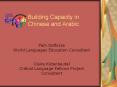 Building Capacity in Chinese and Arabic PowerPoint PPT Presentation