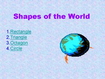 Shapes of the World