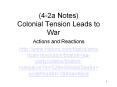 (4-2a Notes) Colonial Tension Leads to War PowerPoint PPT Presentation
