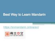 Best Way to Learn Mandarin - Snmandarin.online