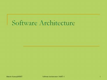 Software Architecture