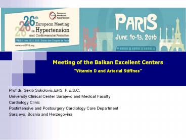 Prof.dr. Sekib Sokolovic,EHS, F.E.S.C.