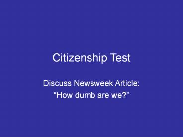 Citizenship Test