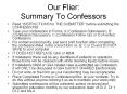 Our Flier: Summary To Confessors PowerPoint PPT Presentation
