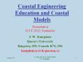 Coastal Engineering Education and Coastal Models PowerPoint PPT Presentation