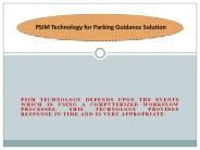 PSIM Technology for Parking Guidance Solution