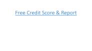 Free credit score & Report