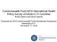 Commonwealth Fund 2016 International Health Policy Survey of Adults in 11 Countries PowerPoint PPT Presentation