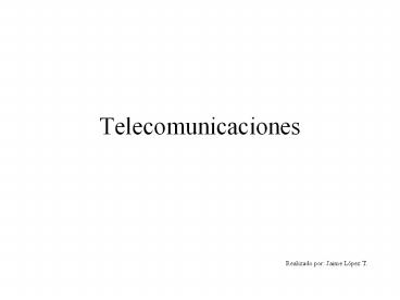 Telecomunicaciones