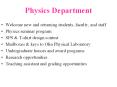 Physics Department PowerPoint PPT Presentation
