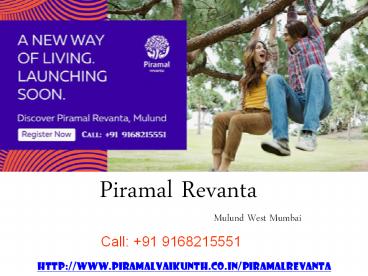 Piramal Realty New Project Revanta Mulund West Mumbai