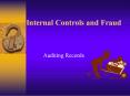 Internal Controls and Fraud PowerPoint PPT Presentation