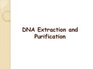 DNA Extraction and Purification