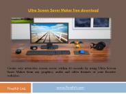 Ultra Screen Saver Maker free download