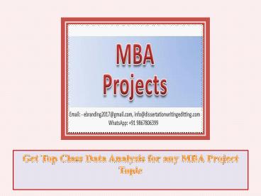 The Best Questioner Preparation service for MBA Project