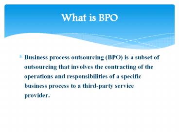 business process outsourcing