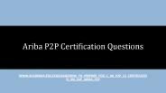 Ariba P2P Certification Questions