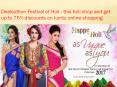Dealsothon Festival of Holi - this holi shop and get up to 75% discounts on kurtis online shopping
