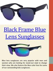 Blue Lens Aviator Sunglasses