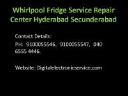Whirlpool Fridge Service Repair Center Hyderabad Secunderabad