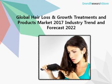 Global Hair Loss & Growth Treatments and Products Market 2017 Industry Trend and