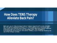 How Does TENS Therapy Alleviate Back Pain?