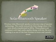 Solar Bluetooth Speaker