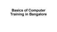 Basics of Computer Training in Bangalore