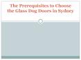 The Prerequisites to Choose the Glass Dog Doors in Sydney PowerPoint PPT Presentation