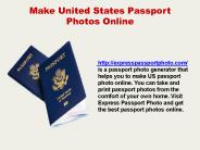 Make United States Passport Photos Online