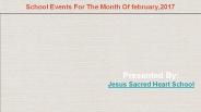 School Events For The Month Of February 2017