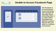 Unable to Access Facebook Page