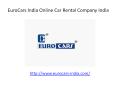 Euro Cars India Online Car Rental Company India PowerPoint PPT Presentation