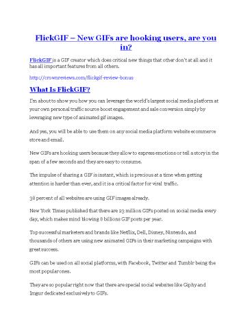 FlickGIF REVIEW and GIANT $21600 bonuses