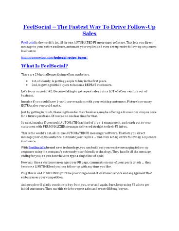 FeelSocial Review & (BIGGEST) jaw-drop bonuses